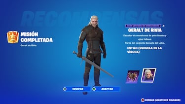 Geralt de Rivia en Fortnite: cómo conseguir su skin completando sus Misiones