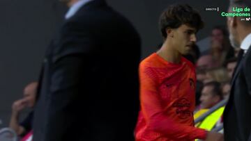 João Félix no entró en el partido contra el Brujas.