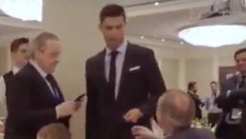 ¿Sabía que se iría? El tenso saludo de Florentino a CR7