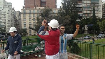 Reparan la estatua de Messi en Buenos Aires antes de la final