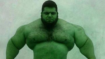 El luchador iran&iacute; Sajad Gharibi, el &#039;Hulk iran&iacute;&#039;.