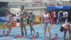 Isidora Jim&eacute;nez durante su carrera en Lima. 