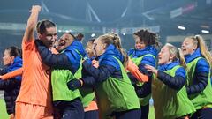 Damaris celebra el gol que dio el pase a la fase final a Países Bajos.