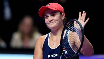 FILE PHOTO: Tennis - WTA Tour Finals - Shenzhen Bay Sports Center - Shenzhen, Guangdong province, China - November 3, 2019 Australia's Ashleigh Barty celebrates after winning the final against Ukraine's Elina Svitolina REUTERS/Aly Song/File Ph