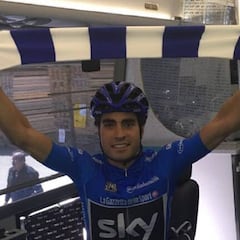 Landa envió ánimos al Alavés antes de comenzar la etapa