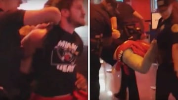 Nuevas imágenes del arresto del espa?ol que se peleó en un partido de NBA