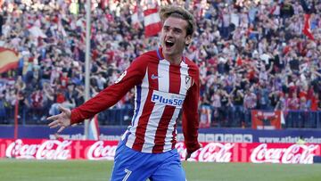 Griezmann, tras marcar ante el Sevilla con el Atl&eacute;tico.