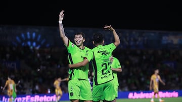 Denzell Garcia celebrates his goal 2-0of Juarez during the game FC Juarez vs Atletico San Luis, corresponding to Round 11 of the Torneo Apertura 2023 of the Liga BBVA MX, at Olimpico Benito Juarez Stadium, on October 25, 2023. 

<br><br>

Denzell Garcia celebra su gol 2-0 of Juarez durante el partido FC Juarez vs Atletico San Luis, correspondiente a la Jornada 11 del Torneo Apertura 2023 de la Liga BBVA MX, en el Estadio Olimpico Benito Juarez, el 25 de Octubre de 2023.