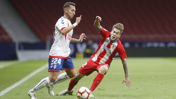 Francisco Varela, jugador del Rayo Majadahonda, durante un partido frente al Sporting. 