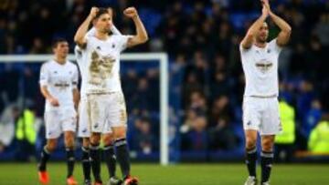 El Swansea se aleja del descenso y el Everton de Europa