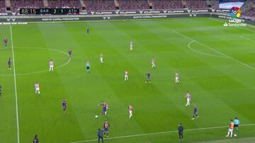 El baile de Messi al 89' cuando el Barça sólo ganaba por uno