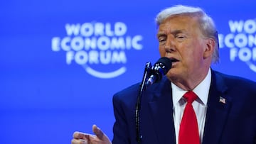 U.S. President Donald Trump attends the 56th annual World Economic Forum (WEF) meeting in Davos, Switzerland, January 21, 2026. REUTERS/Denis Balibouse
