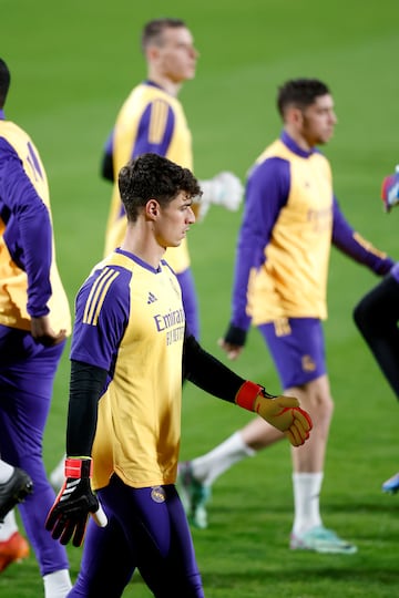 Kepa y Lunin, en un entrenamiento en Riad.