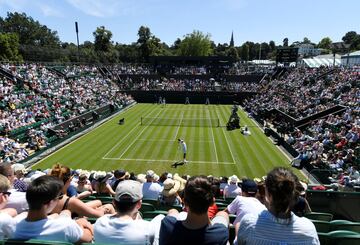 Marin Cilic en el primer partido de la jornada contra Yoshihito Nishioka.