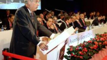 &Aacute;ngel Villar, durante la asamblea de la Federaci&oacute;n.