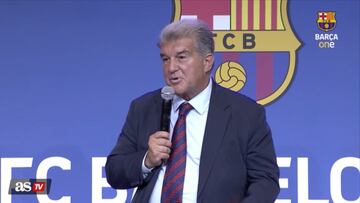 En una rueda de prensa, Joan Laporta evita hablar sobre Nico Williams, jugador del Athletic Club de Bilbao.