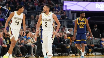 Curry anotó 16 puntos en el último cuarto, pero falló el triple que habría forzado la prórroga. Los Pelicans, liderados por McCollum, a un paso de asegurarse el sexto puesto y evitar el play in.