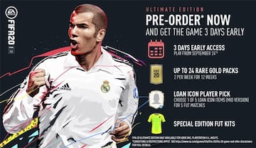 Zidane es la gran novedad del nuevo FIFA 20.