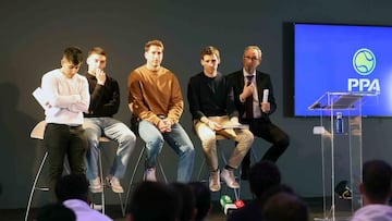 Chingotto, Di Nenno, Álex Ruiz y García Diestrò, directivos de la PPA.