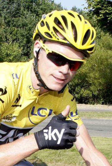 Christopher Froome muy feliz.