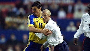 El atacante sueco que milita en el Galaxy lanz&oacute; apuesta al ex mediocampista ingl&eacute;s David Beckham por el encuentro entre suecos e ingleses en el Mundial.