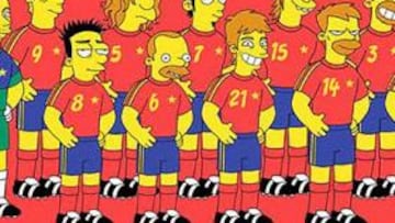 <b>EL ONCE. </b>Arriba, Casillas, Torres, Puyol, Villa, Ramos y Piqué; abajo: Xavi, Iniesta, Silva, Xabi y Cesc.