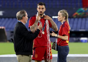 Alfonso Morata, Joselu Mato y Melanie Canizares.