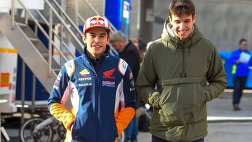 Marc Márquez y Álex Márquez en Cheste.