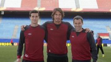 EN CASA. Marcano, C&eacute;sar Navas y Orbaiz posaron ayer antes de la sesi&oacute;n del Rubin en el Calder&oacute;n.