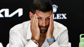 Melbourne (Australia), 10/01/2025.- Novak Djokovic of Serbia attends a press conference ahead of the Australian Open at Melbourne Park in Melbourne, Australia, 10 January 2025. (Tenis) EFE/EPA/ROLEX DELA PENA