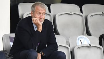 FILE - Chelsea soccer club owner Roman Abramovich attends the UEFA Women&#039;s Champions League final soccer match in Gothenburg, Sweden on Sunday, May 16, 2021. Abramovich, a former Russian provincial governor and Vladimir Putin ally who became a steel 