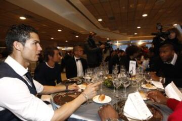 Cristiano Ronaldo, Coentrao, Pepe y Slaughter. 