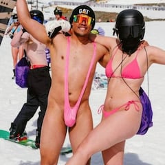 1.500 "kiwis" en bikini y bañador se atribuyen el récord del mundo