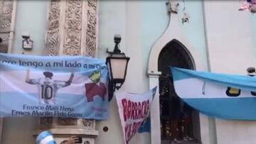 Los hinchas de Argentina se apoderan de las calles de Moscú