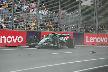 El piloto asturiano estaba acercándose a Gasly para adelantarle cuando tuvo el accidente.