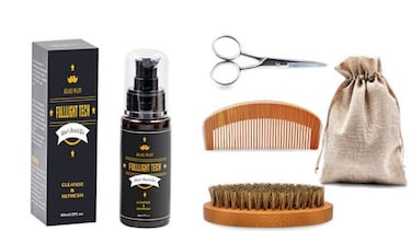 Elegimos este kit para barba con más de 20.000 valoraciones en Amazon