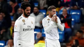 FILE PHOTO: Real Madrid's Isco and Sergio Ramos at Santiago Bernabeu, Madrid, Spain - Janaury 6, 2019. REUTERS/Juan Medina/File Photo