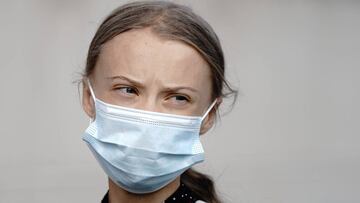 20 August 2020, Berlin: Climate activist Greta Thunberg will go to the Federal Chancellery in the morning. The Chancellor will receive the leading activists of the climate protection movement Fridays for Future at the Chancellor's Office for talks. Photo: Kay Nietfeld/dpa *** Local Caption *** .