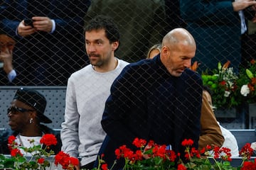 Sergio Llull durante el encuentro de Rafael Nadal en el Mutua Madrid Open.