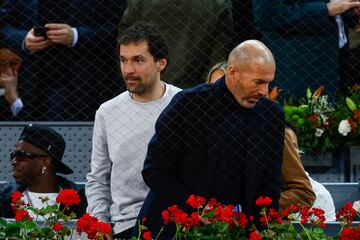 Sergio Llull durante el encuentro de Rafael Nadal en el Mutua Madrid Open.