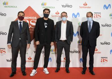 El presidente de As Alejandro Martínez Peón, el director del Diario As Vicente Jiménez, Alejandro Kowalski (Director Comunicación de Telefónica) y el gerente del Diario As Juan Cantón.