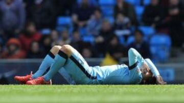 Silva, tras el golpe.