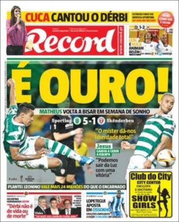 Portadas de la prensa mundial