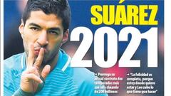 Suárez se impone hoy al derbi, en la prensa de Barcelona