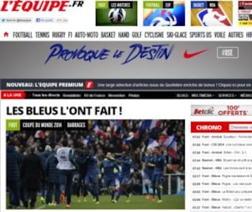 Portadas de la prensa extranjera