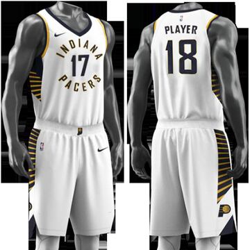 La camiseta de Indiana Pacers para la temporada 2017-18.