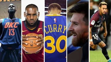 Thunder, Cavs y Warriors, los que mejor pagan del mundo; 18 de los 21 primeros son NBA