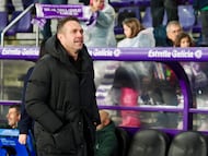 Valladolid 03/01/2026. Jornada 20 de la Liga HYPERMOTION entre el Real Valladolid y el Racing de Santander, con el debut en su primer partido como entrenador Del Real valladolid de Tevenet. Photogenic/Miguel Ángel Santos