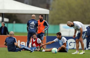 Messi con Jorge Sampaoli.