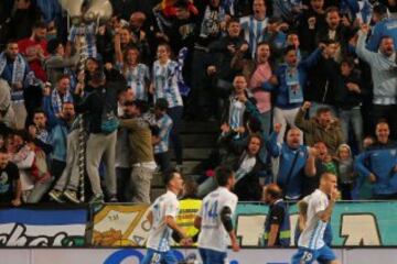 1-0. Sandro Ramírez celebrates the opener.